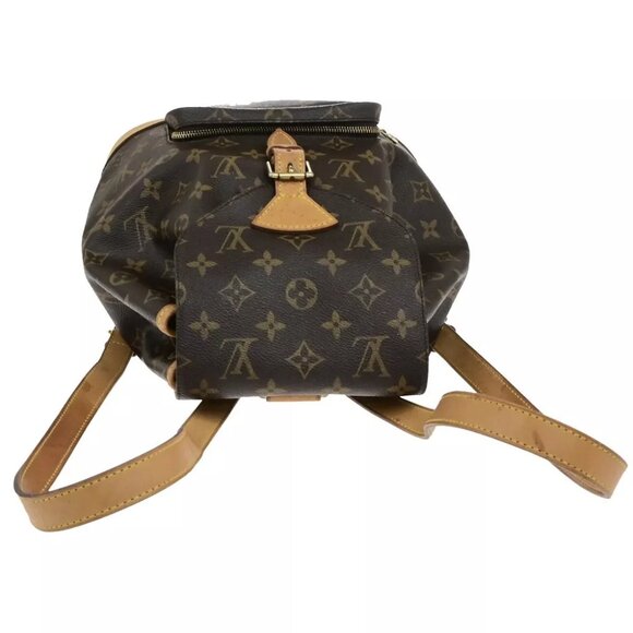 LOUIS VUITTON Montsouris MM Backpack Bag Monogram Leather Brown M51136 93ED626 - Picture 14 of 16